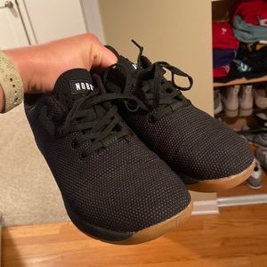 NOBULL black with tan gum trainers